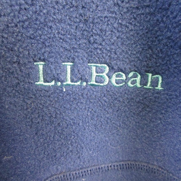 LL Bean Adults' Bean's Classic Fleece Pullover Unisex M XL Blue Snap Half 428 - Picture 6 of 16